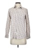 Club Monaco 100% Silk Tweed Brown button down Size XS - photo 1