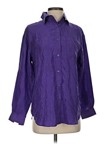 Silence and Noise Long Sleeve Silk Top (view 1)