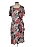 Robbie Bee Print Red Casual Dress Size L - photo 1
