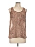 Collective Concepts 100% Polyester Polka Dots Red Brown Sleeveless Blouse Size L - photo 1