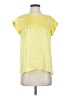 Charming Charlie 100% Polyester Yellow Short Sleeve Blouse Size S - photo 1
