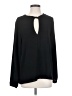 Halogen 100% Polyester Black Long Sleeve Blouse Size S - photo 1