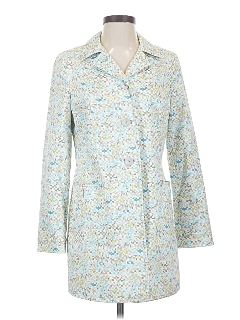 Pre-owned Sigrid Olsen Raincoat In Blue