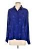 Zara Hearts Blue Long Sleeve Blouse Size M - photo 1