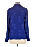 Zara Hearts Blue Long Sleeve Blouse Size M - photo 2