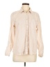 Pink Republic Stripes Tan Long Sleeve Button-Down Shirt Size M - photo 1
