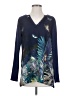 Akemi + Kin Blue Long Sleeve Blouse Size S - photo 1