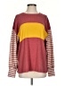 Lyaner Color Block Burgundy Pullover Sweater Size S - photo 1