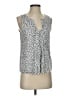 Ann Taylor LOFT 100% Viscose Silver Sleeveless Blouse Size XS - photo 1