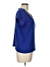 Kirra 100% Polyester Blue Short Sleeve Blouse Size L - photo 4