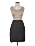 BCBG Paris 100% Silk Color Block Gray Cocktail Dress Size 2 - photo 1