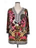 JM Collection Gold Black Long Sleeve Blouse Size 0X - photo 1