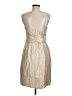 MIKAEL AGHAL Metallic Tan Cocktail Dress Size 6 - photo 2