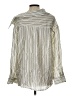 Assorted Brands Stripes Silver Ivory Long Sleeve Blouse Size L (estimated) - photo 2