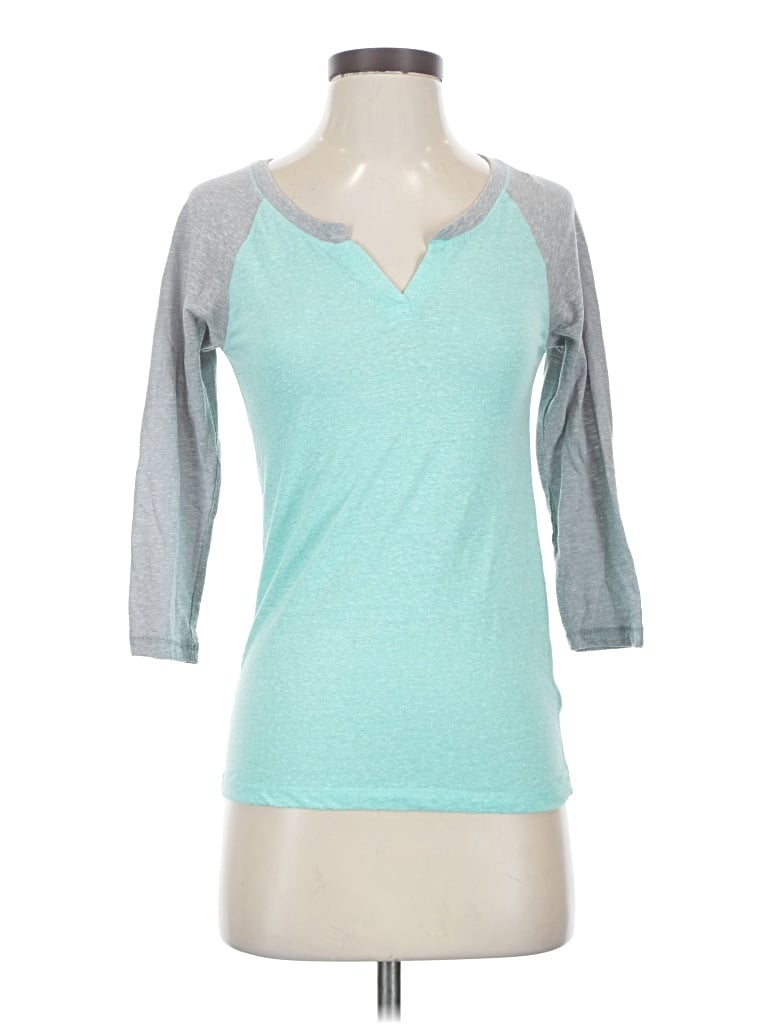 Pre-owned Aéropostale 3/4 Sleeve T-shirt In Blue