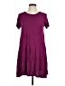 Lyss Loo Solid Burgundy Casual Dress Size L - photo 1