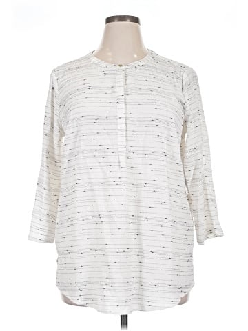 Liz Claiborne 3/4 Sleeve Button-Down Shirt (view 1)