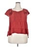 Maurices 100% Rayon Red Short Sleeve Blouse Size 20 (2) - photo 1