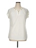 NY Collection Ivory Short Sleeve Blouse Size 1X - photo 1