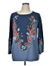 Chico's Paisley Blue Pullover Sweater Size XL (3) - photo 1