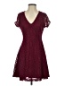 Express 100% Polyester Burgundy Cocktail Dress Size S - photo 1
