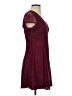 Express 100% Polyester Burgundy Cocktail Dress Size S - photo 4