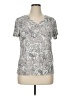 PREMISE Gray Short Sleeve Blouse Size XL - photo 1