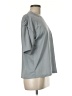 Shein Solid Gray 3/4 Sleeve T-Shirt Size M - photo 4