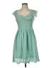Soieblu 100% Polyester Solid Teal Green Cocktail Dress Size M - photo 1
