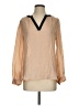 Joie 100% Silk Tan Long Sleeve Silk Top Size XS - photo 1