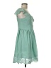 Soieblu 100% Polyester Solid Teal Green Cocktail Dress Size M - photo 4