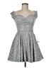 B. Smart Metallic Silver Cocktail Dress Size 7 - photo 1