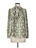 J.Crew Animal Print Green Long Sleeve Blouse Size 4 - photo 1