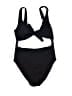 Zara Solid Black One Piece Swimsuit Size S - photo 1