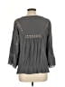 DR2 100% Polyester Gray 3/4 Sleeve Blouse Size L - photo 2