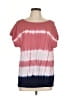 Chaps Tie-dye Pink Short Sleeve T-Shirt Size L - photo 1