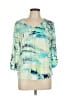 Chico's Green 3/4 Sleeve Blouse Size Lg (2) - photo 1