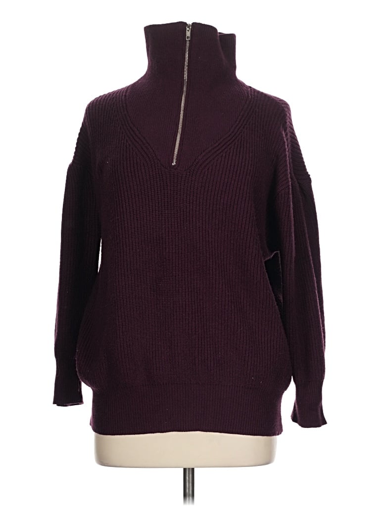 Pre-owned White Birch Turtleneck Sweater In Burgundy