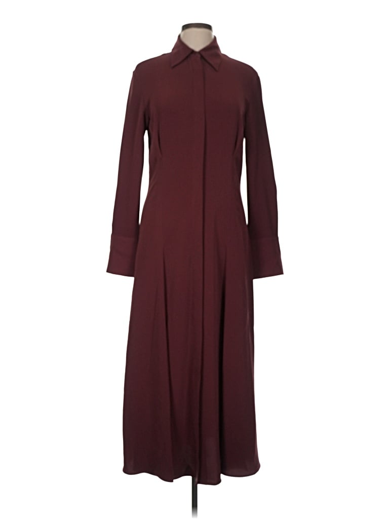 Pre-owned Mng Casual Dress In Burgundy