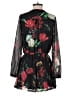Express 100% Polyester Floral Black Romper Size S - photo 2
