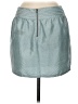 Lucca Couture Solid Teal Gray Denim Skirt Size M - photo 2