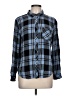 Rails 100% Rayon Plaid Blue Long Sleeve Button-Down Shirt Size L - photo 1