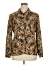 Rena Rowan 100% Polyester Animal Print Brown Long Sleeve Blouse Size 14 - photo 1