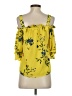 Twine & String Yellow 3/4 Sleeve Blouse Size S - photo 2