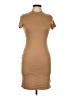 Heart & Hips Solid Tan Casual Dress Size L - photo 1