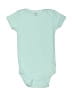 Gerber 100% Cotton Solid Teal Short Sleeve Onesie Size 6-9 mo - photo 1