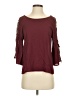 Miami 100% Polyester Burgundy 3/4 Sleeve Top Size XS - photo 1