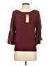 Miami 100% Polyester Burgundy 3/4 Sleeve Top Size XS - photo 2