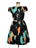 Moulinette Soeurs 100% Polyester Print Black Casual Dress Size 6 - photo 2