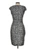 London Times 100% Polyester Animal Print Silver Cocktail Dress Size 10 - photo 2